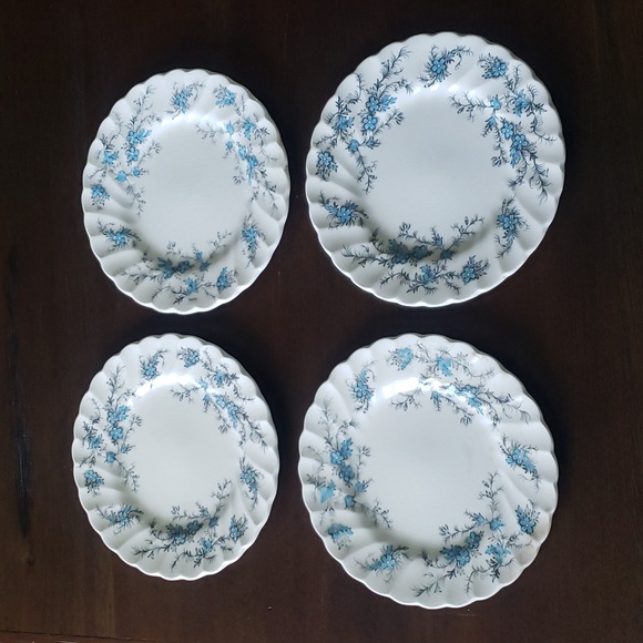 Myott England Forget Me Not Fine Staffordshire Ware Blue Floral Shabby Chic - Picture 2 of 16